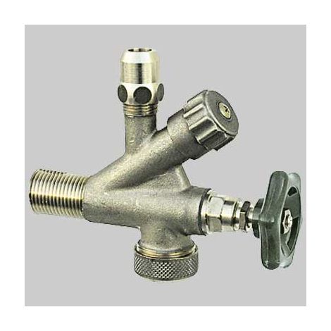 Rubinetto Combinato Sottolavabo e Lavatrice Sabbiato Ø 10 3/4 x 1/2 Va