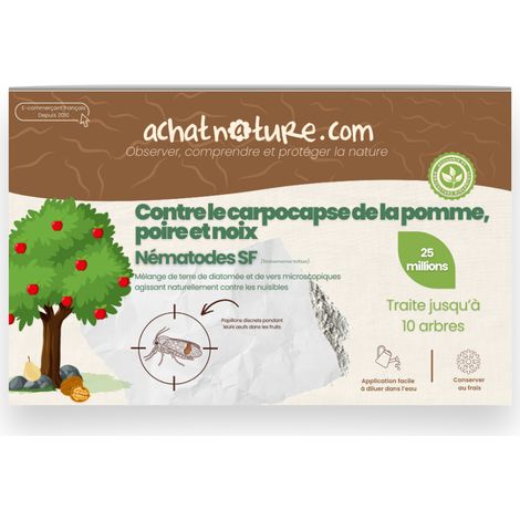 Nématodes SF contre carpocapses de la pomme, poire et noix - 25M - 10 arbres