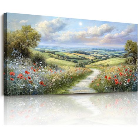 Tableau Decoration Murale Salon Naturel Fleuries 59x119 cm (1/5)