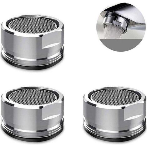 Aérateur de robinet, ensemble de 5 pièces comprenant des joints d'étanchéité pour cuisine et salle de bain, une tête de robinet, un aérateur, un filtre de robinet, un accessoire de robinet et un systè (1/5)