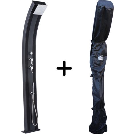 Douche Hybride Dada Curve 40L - Coloris Anthracite + Housse d’hivernage pour douche solaire