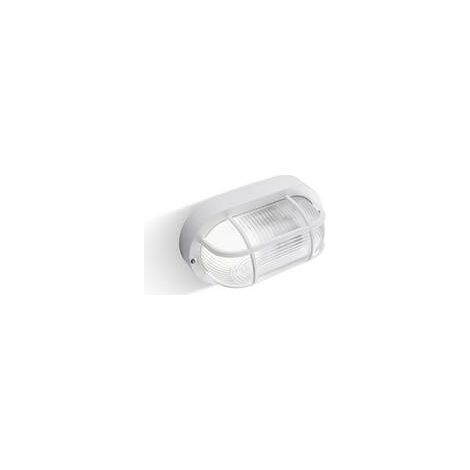 PLAFONIERA OVALE GRIGLIA BIANCO