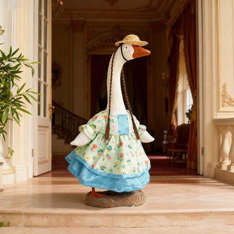 Costume De Canard - Habillement Floral Pour Statue De Jardin - Compatible Avec Statue De Canard En Ciment Ou En Plastique De 43 Cm - 1 Pièce (1/5)
