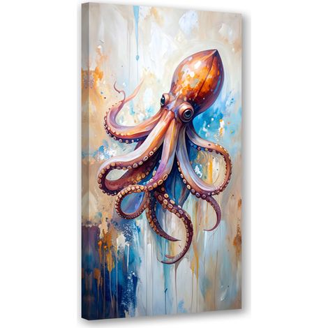 Tableau déco Poulpe Fruits de mer 40x80 (1/4)