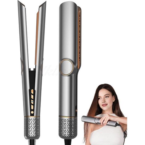 Lisseur/sèche-cheveux 2 en 1, 1300 watts, sèche-cheveux professionnel, séchage rapide, faible niveau sonore, avec boutons chaud et froid, 3 vitesses (1/5)