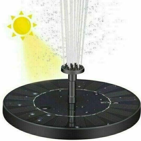 Fontaine solaire, pompe d'étang solaire, pompe à eau de jardin avec batterie de stockage, panneau solaire monocristallin de 1,4 W A (1/2)