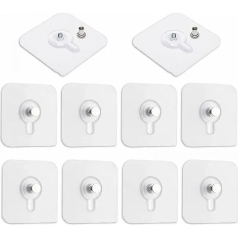 Lot de 10 adhésifs transparents pour accrocher tableaux et cadres sans percer (1/5)