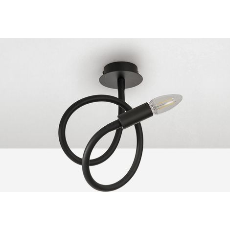 Lampadario a sospensione con filo flessibile Orix - Nero
