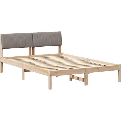 Maison Exclusive - Struttura del Letto con testiera Marrone e taupe 135 x 190 cm