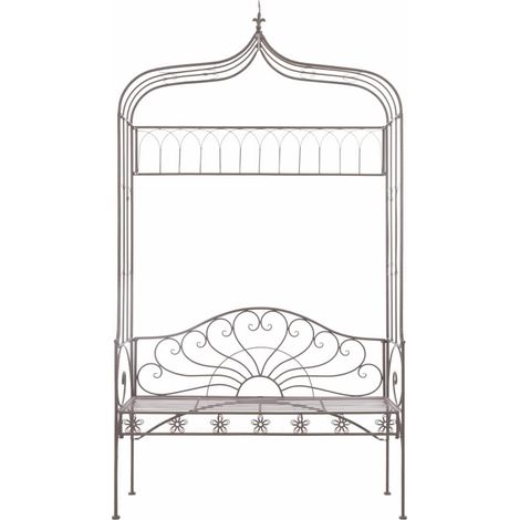 Maison Exclusive - Banc de jardin 122 cm Fer Marron antique (1/5)