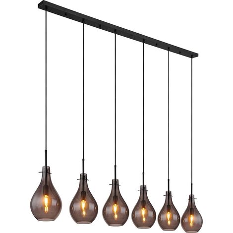 Globo - suspension - Oskus - noir - verre verre fumé - grande (1/4)