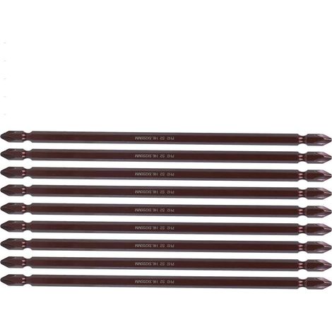 Embouts de Tournevis, Embouts de Tournevis à Percussion Phillip 2, Embouts de Tournevis à Double extrémité H6.3, Embout en Forme de Croix Magnétique Long pour Tournevis (1/4)