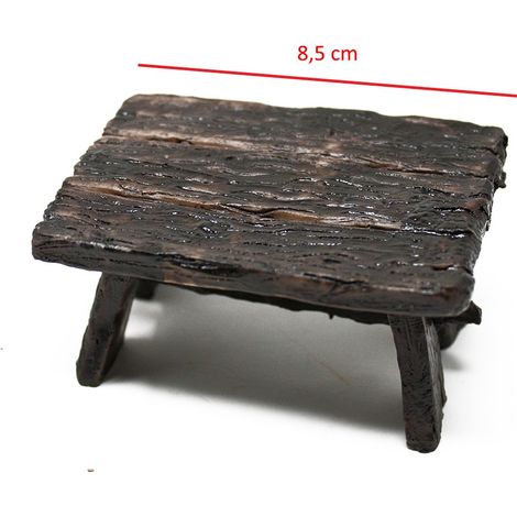 Tavolo Rettangolare 8,5 cm in Resina Miniatura per Presepe C3051 (1/5)