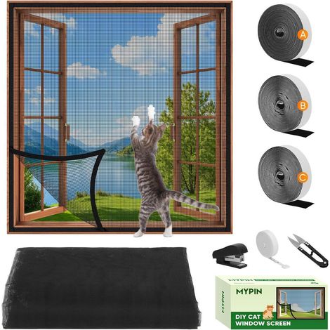 Filet de protection pour fenêtre chat, adaptable et adhésif, 130x150 cm (1/5)