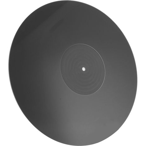 Tapis de platine vinyle antistatique en acrylique noir noir, améliorant la qualité sonore et compatible avec les disques LP 12 pouces. (1/5)