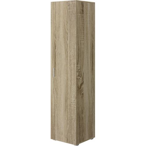Armadio 1 Anta 5 Ripiani 45x45x195 cm Rovere (1/2)
