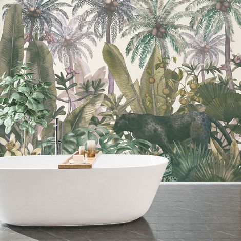 Papier peint panoramique - Forêt tropicale - 130 cm x 105 cm (1/4)