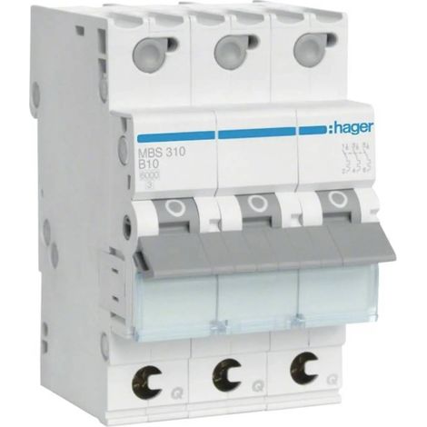 [NEUWERTIG] B-Ware Hager Leitungsschutzschalter Sicherungsautomat Mbs310 Strom 3pol Elektrisch