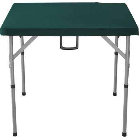 Mophorn Mesa Mahjong, Mesa de Cartas Plegable por la Mitad para 4 Jugadores con Tablero Verde, Mesa de Dominó Cuadrada Plegable Portátil con Asa de Transporte para Acampar al Aire Libre, Fiesta (1/5)