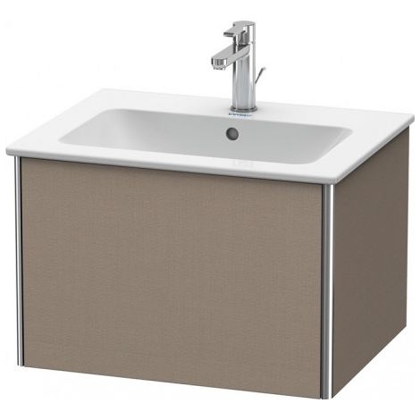 Duravit XSquare Vanity, meuble sous-lavabo mural 61,0 x 47,8 cm, 1 tiroir, pour lavabo ME by Starck 233663, Couleur (avant/corps): linge - XS407107575