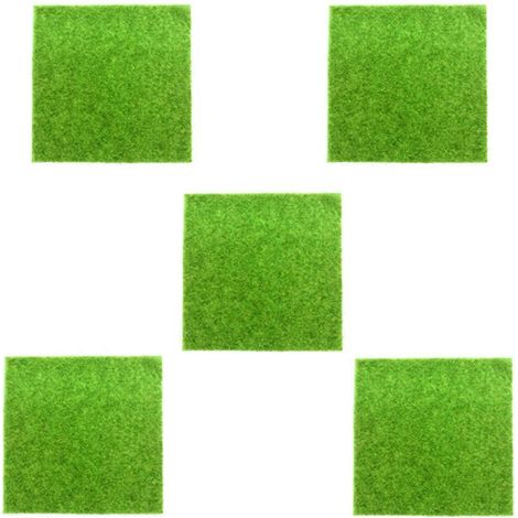 Gazon artificiel DIY mini simulation gazon floqué mousse micro-paysage plantes 15x15cm (1/5)