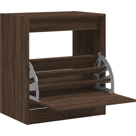 vidaXL Scarpiera Rovere Marrone 60x42x69 cm in Legno Multistrato (1/5)
