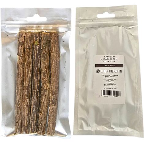 Palitos Matatabi Tomi para gatos, 5 unidades. Mordedor natural con hierba gatera. (1/5)