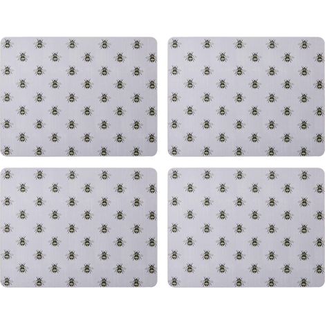 Set de 4 Sets de Table rectangulaires imprimés Country Bee Dos en liège Gris Protection de Surface résistante à la Chaleur et aux Taches jusqu'à 120 °C (1/5)