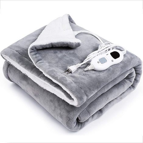 Electric Heated Blanket - Flannel Electric Heated Blanket, 130 x 160 cm, 6 Temperature Settings, Heated Blanket with Auto Shut-Off Function, Machine Washable (1/5)