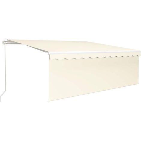 Maison Exclusive - Tenda da Sole Retrattile Automatica con Parasole 4x3 m Crema