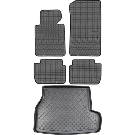 Juego de alfombrillas de goma para coche y maletero para BMW Serie 3 E46 Estate (1998-08.2005). (1/5)