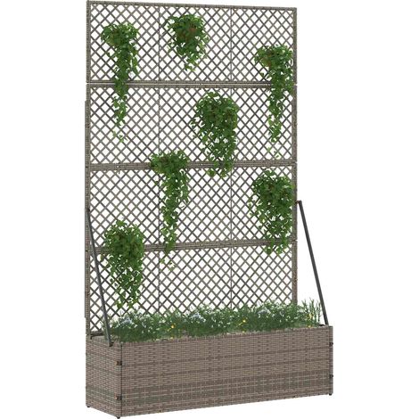 Maison Exclusive - Fioriera a traliccio da giardino Grigio 105 x 30 x 170 cm (1/5)