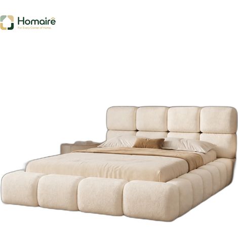 Rattan Sitzgruppe mit Tisch Weiß 224 x 183 x 102 cm HOMAIRE (1/5)