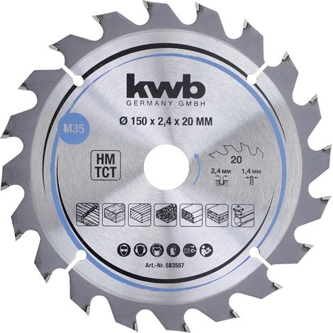 kwb 583557 Hartmetall Kreissägeblatt 150 x 20 mm 1 St.
