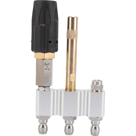 Buse torsadée M5 adaptée au nettoyeur haute pression à économie d'échelle, pointe longue portée 1/4 pouces, connexion rapide 3-7GPM (1/5)