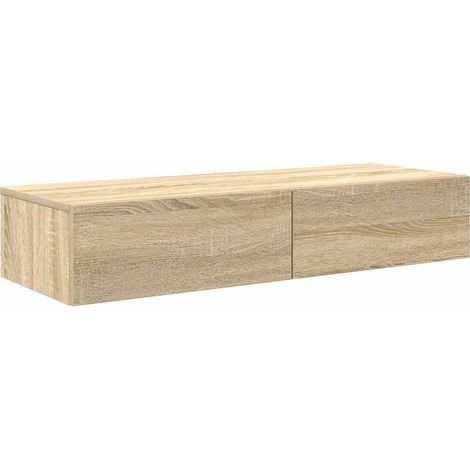 Maison Exclusive - Wandregal mit Schubladen Sonoma-Eiche 100x36x1