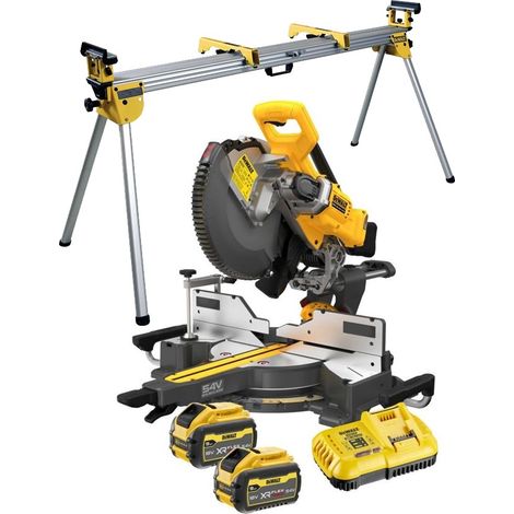 Dewalt DCS781X2 XR FlexVolt Cordless Mitre Saw 305mm 54V 2 x 9.0Ah DE7023 Stand (1/5)