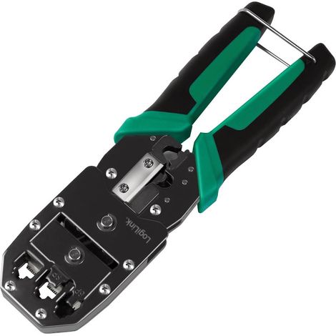 LOGILINK WZ0079 PINCE À SERTIR MULTIFONCTION 6 EN 1 POUR CÂBLES TÉLÉPHONIQUES ET RÉSEAU