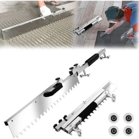Lisseur Carrelage, Outil Meulage Surface Carrelage Outil Nivellement Carrelage Acier Inoxydable Pliable 400 à 800 Mm Avec 4 Roues Mobiles Niveau Fluorescence Outil Meulage Surface De Carrelage (1/5)