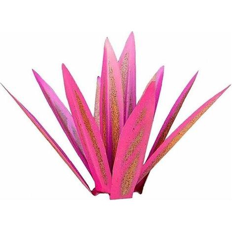 Sculpture en métal vintage d’agave – Statue décorative pour jardin ou intérieur – Objet d’art botanique en fer forgé – 27 cm (1/4)