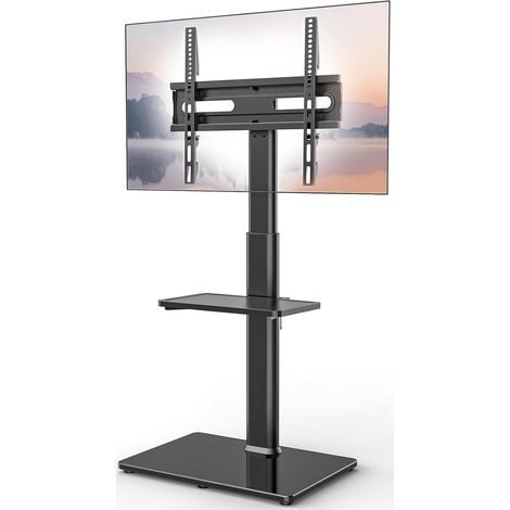 Support TV universel pivotant 70°, hauteur réglable 9 niveaux, design compact pour téléviseurs LCD LED OLED 27-65 pouces (1/5)