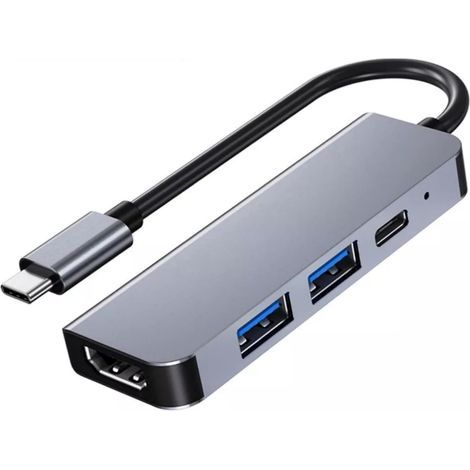 Applicable 4-in-1 Type-C Hub, Type C to HDTV Adapter, 4K HDTV, PD100W, USB 3.0, USB2.0 Compatible with Type C Devices with DP Alt Mode, Multi-Port Adapter, Docking Station (1/5)