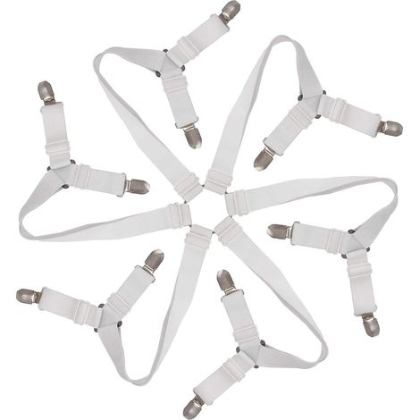 Tendeur Drap Housse 6‑voies Sangle Élastique Réglable pour Matelas Ronds & Carrés (1/5)