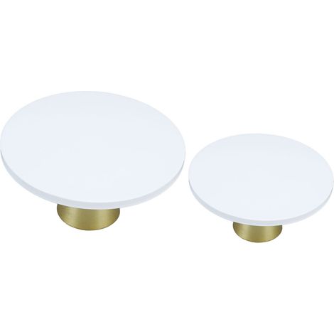 Lot de 2 Supports à Gâteau en Métal Style Européen, Présentoir Rond en Fer pour Cupcakes et Desserts, Décoration de Table de Fête (1/5)