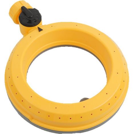 Set di 2 irrigatori per prato con base ad anello per aree piccole e medie, irrigatore circolare a 360 gradi con flusso d'acqua delicato, adatto per l'irrigazione di prati e giardini