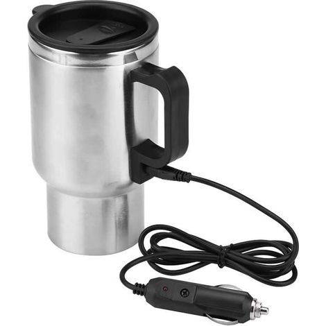 Bouilloire Usb,Thermos Électrique, 12V Voiture Électrique Bouilloire Tasse Voyage En Acier Inoxydable,Coupe De Voiture Électr[H445] (1/4)