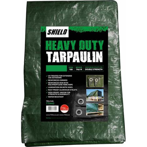 TIMCO Heavy Duty Tarpaulin Green - 2 x 3m (1/2)