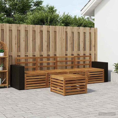 vidaXL Outdoor-Sofagarnitur 5 pcs Natur Massivholz Akazie (1/5)