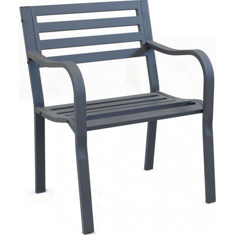 Poltrona Chloe 60x56x85 h cm in Acciaio Antracite (1/3)