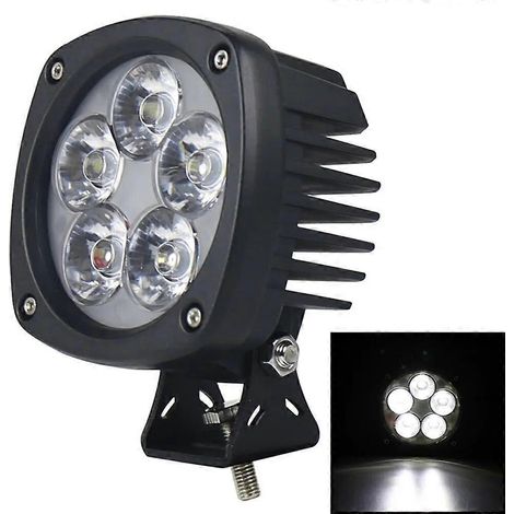 Nouveau projecteur de travail LED 4 pouces 50 W, boîtier noir, faisceau concentré 6000 K, étanchéité IP67, pour tracteurs, véhicules tout-terrain et voitures. (1/5)